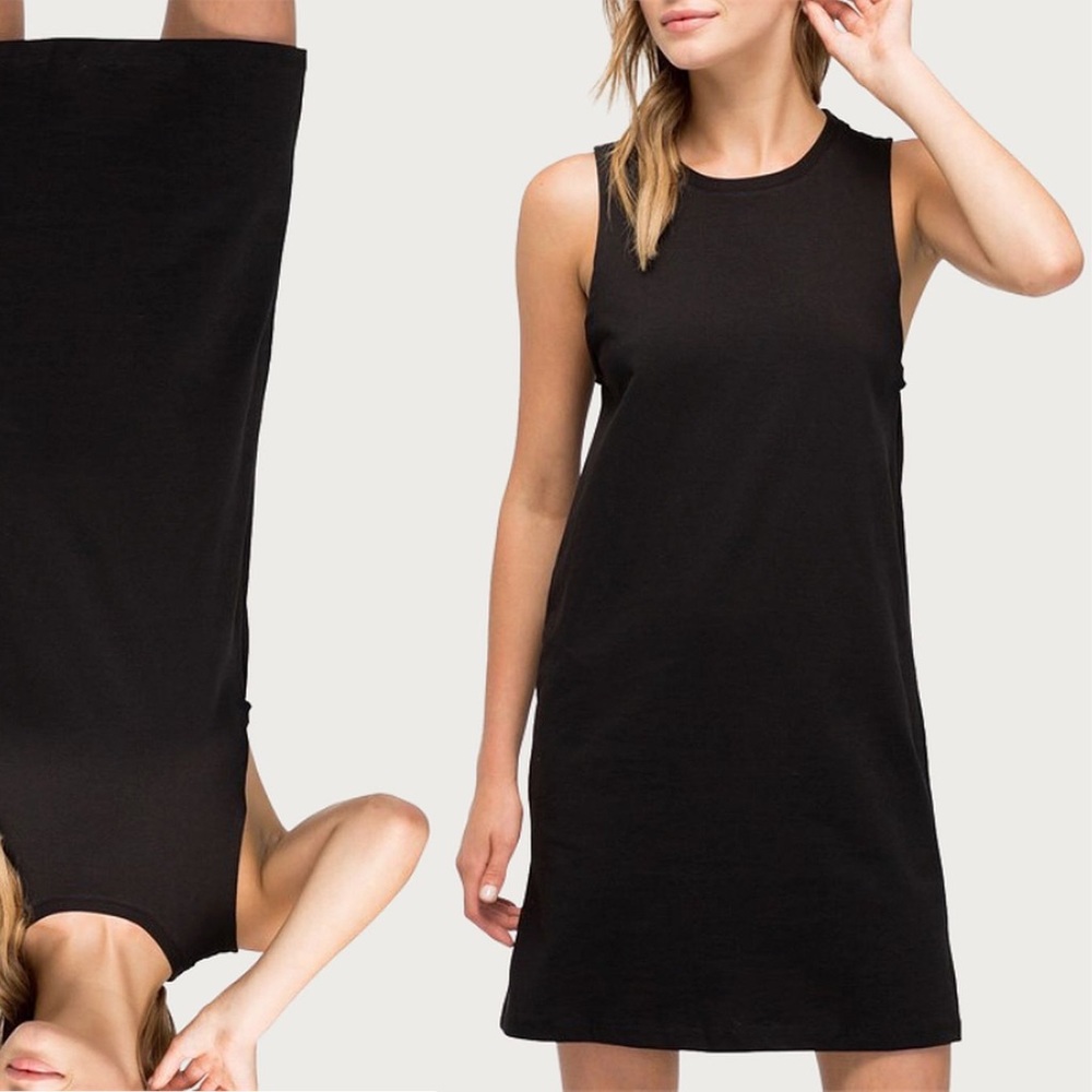 Richer Poorer Tank Dress Black Organic Cotton S